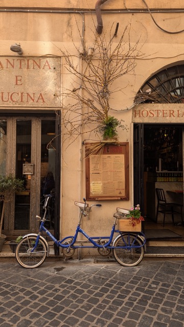 A Roman Street With A Bike Image