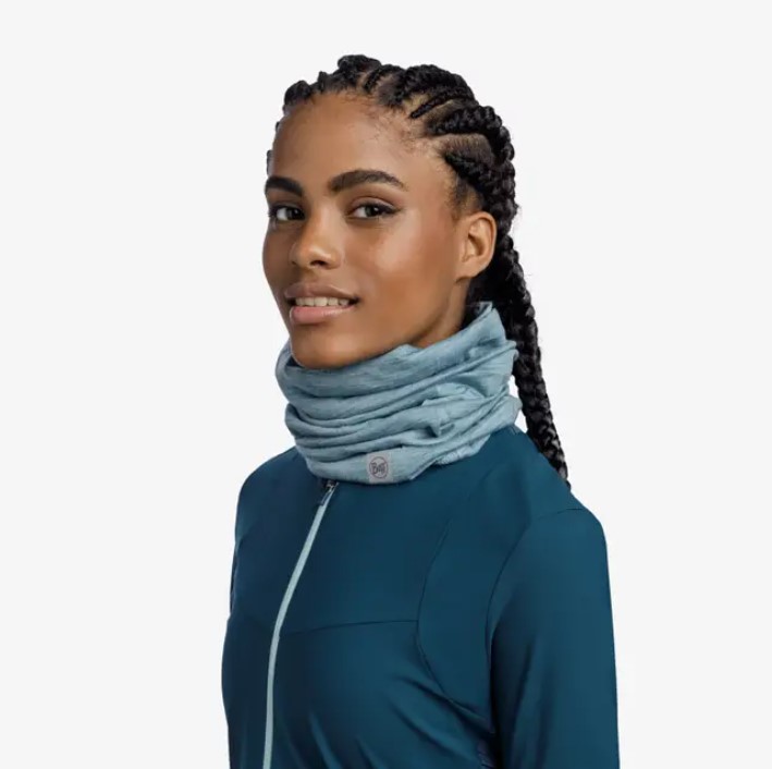 lady wearing buff neckwarmer