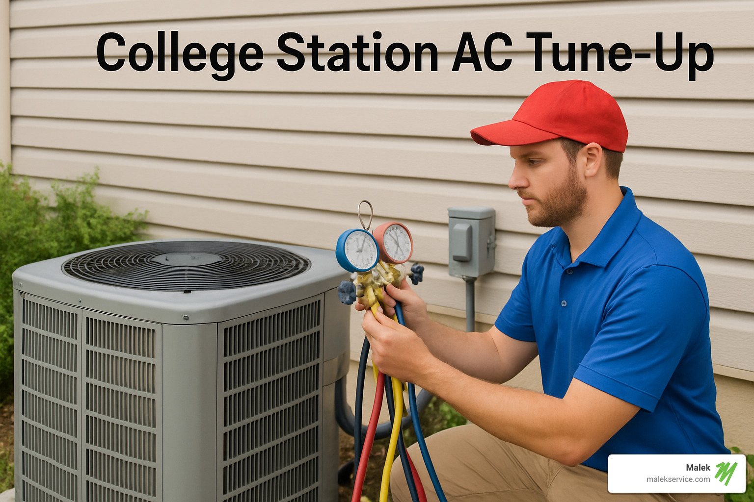 College Station home with high temperatures on thermostat - College Station AC tune-up
