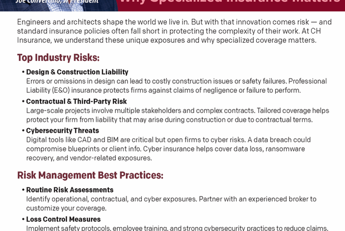 ASK THE EXPERT: Risk Management in Engineering & Architecture